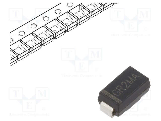 Diode: rectifying; SMD; 1000V; 1.5A; 500ns; Package: reel,tape; SMA