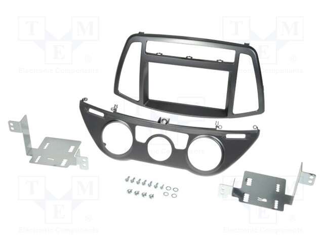 Radio mounting frame; Hyundai; 2 DIN; dark grey