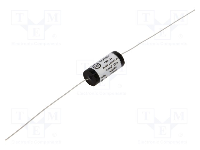 Capacitor: polypropylene; 0.18uF; 600VDC; ±2%; Ø9.2x24mm; -25÷85°C