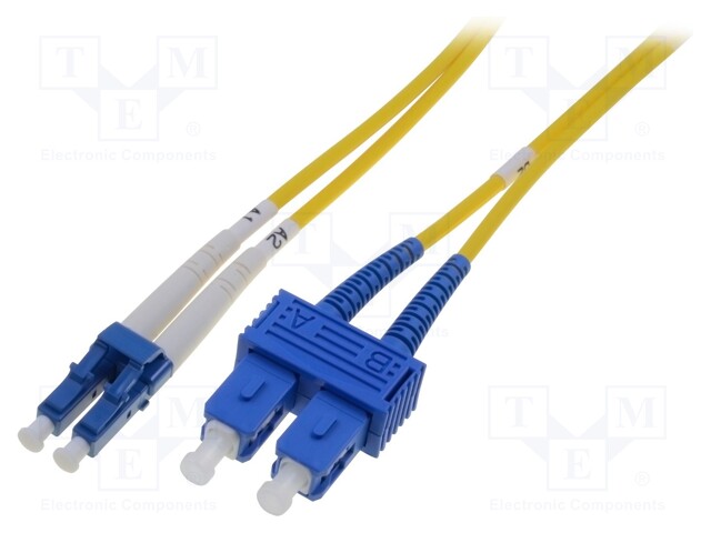 Fiber patch cord; OS1; LC/PC,SC/PC; 1m; LSZH; yellow