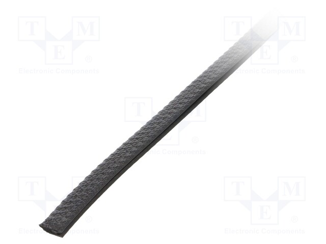 Hole and edge shield; PVC; L: 10m; black; H: 9mm; W: 6mm; industrial