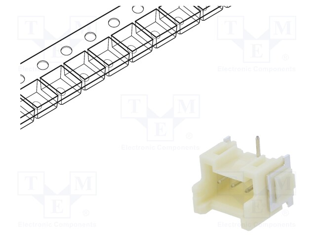 Wire-board; socket; male; XA; 2.5mm; PIN: 3; SMT; 250V; 3A; -25÷85°C