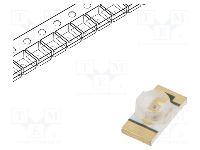 LED; SMD; 3216; red; 16÷39mcd; 3.2x1.6x1.1mm; 130°; 2÷2.4V; 20mA