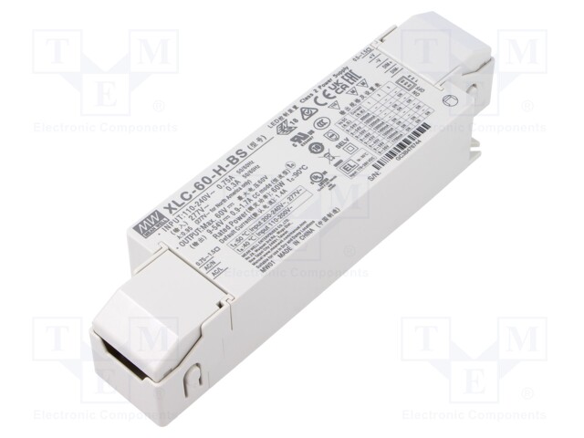 Power supply: switching; LED; 60W; XLC-60; -25÷90°C; OUT: 1