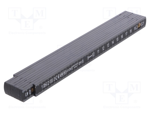 Folding ruler; L: 2m; Colour: black