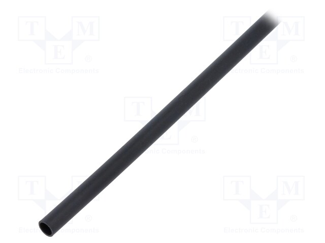 Heat shrink sleeve; glueless; 3: 1; 3mm; L: 1.2m; black; polyolefine