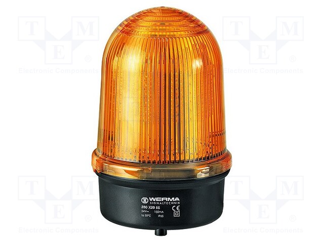 Signaller: lighting; rotating light; orange; Series: 280; IP65