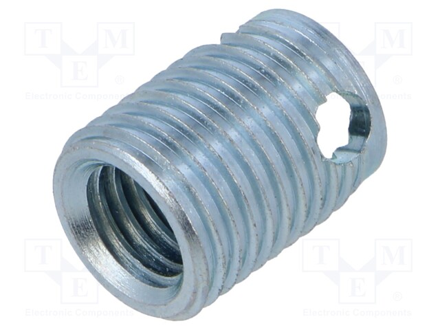 Threaded insert; steel; zinc; M10; BN 20347; L: 18mm; for plastic