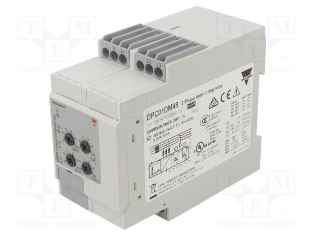 Module: voltage monitoring relay; DIN; SPDT x2; IP20; DPC