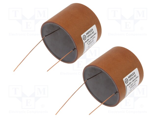Capacitor: copper-polypropylene-paper; 2.7uF; 600VDC; ±5%; 0.0035
