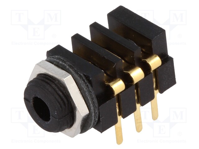 Socket; Jack 3,5mm x 18,6mm; female; stereo; with on/off switch