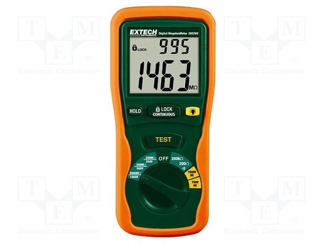 Meter: insulation resistance; double LCD,with a backlit