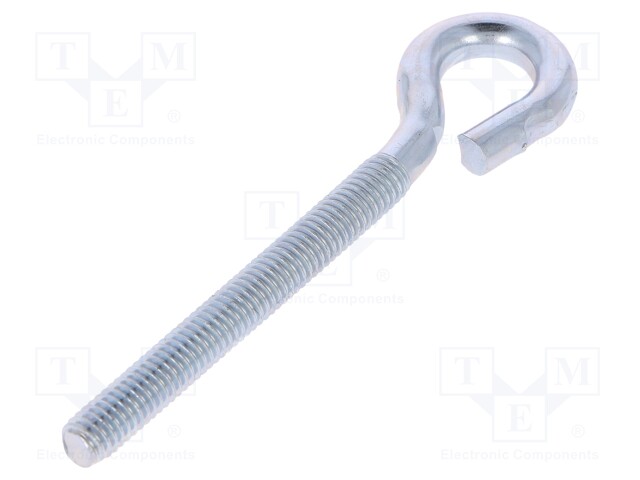 Hook; ring; steel; zinc; 80mm