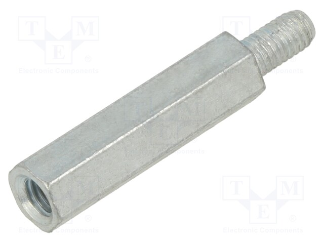 Screwed spacer sleeve; 30mm; Int.thread: M5; Ext.thread: M5