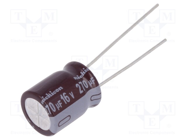 Capacitor: electrolytic; low impedance; THT; 270uF; 16VDC; ±20%