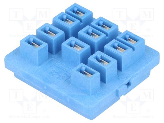 Socket; 10A; 250VAC; Mounting: PCB; Leads: for PCB; -40÷70°C