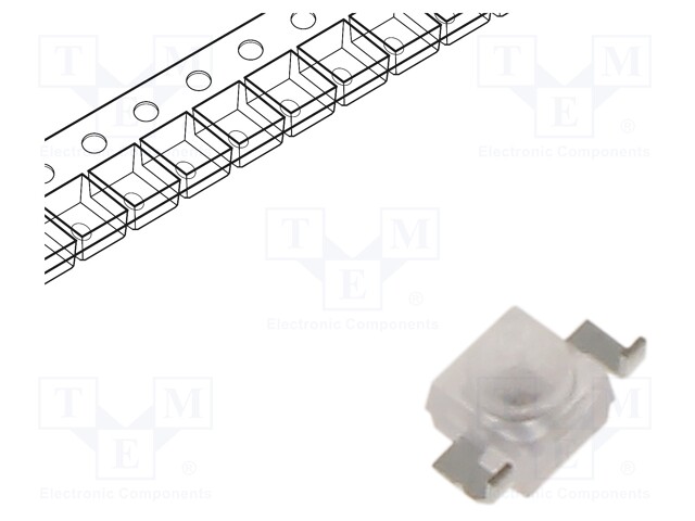 IR transmitter; 850nm; transparent; 190mW; 28°; SMD