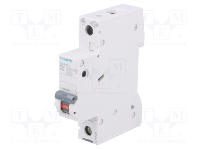 Circuit breaker; 230VAC; Inom: 13A; Poles: 1; DIN; Charact: B; 6kA