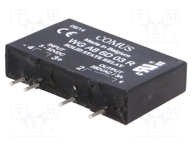 Relay: solid state; Ucntrl: 3÷32VDC; 3A; 48÷280VAC; Series: WGA8