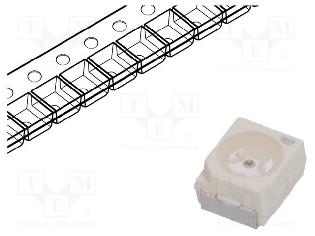 LED; SMD; 3528,PLCC2; orange; 380÷755mlm; 112÷280mcd; 3.4x3x2.1mm