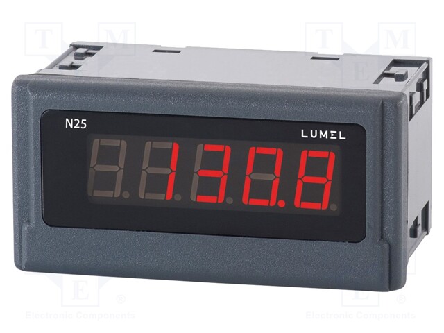Meter; on panel; digital; LED 5 digit 14mm; I AC: 0÷5A; 96x48x64mm