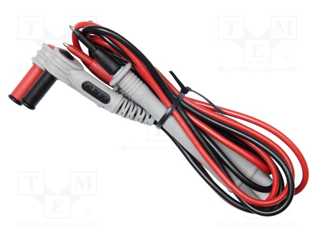 Set of test leads; black,red; 2pcs.