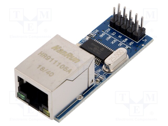 Module: Ethernet; 3.3VDC; SPI; ENC28J60; 50x20x15mm