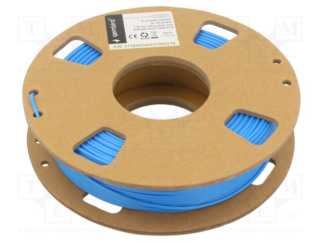 Filament: PLA; 1.75mm; blue; 190÷220°C; 200g