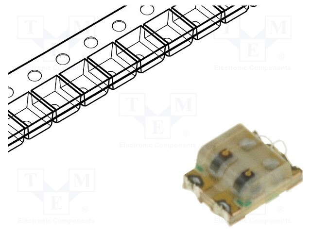 LED; SMD; 0605; red/green; 1.6x1.25x0.65mm; 120°; 20mA