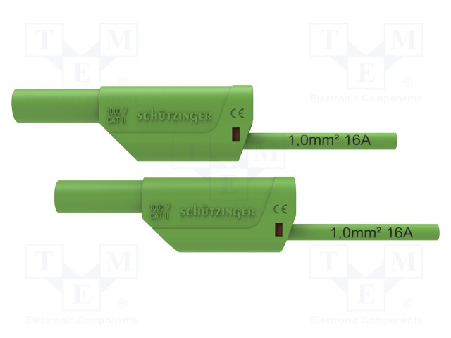 Test lead; 16A; 4mm banana plug-4mm banana plug; Urated: 1kV