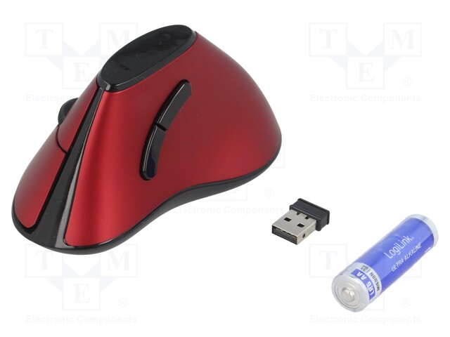 Optical mouse; red; USB; wireless; No.of butt: 5