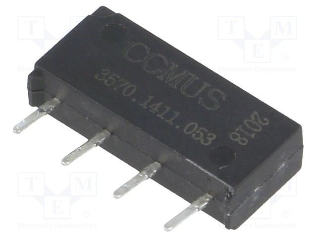 Relay: reed; SPST-NO; Ucoil: 5VDC; 500mA; max.200VDC; 10W; THT; SIP