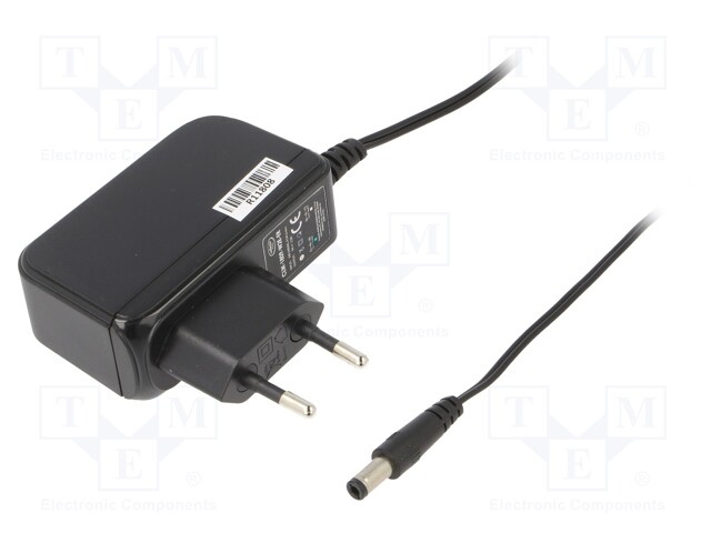 Power supply: switched-mode; 9VDC; 2A; Out: 5,5/2,5; 18W; Plug: EU