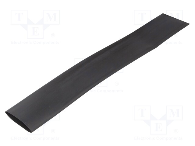 Heat shrink sleeve; glueless; 2: 1; 25.4mm; L: 50m; black