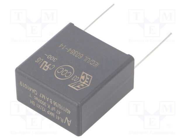 Capacitor: polypropylene; Y2; 470nF; 27.5mm; ±10%; 32x33x18mm