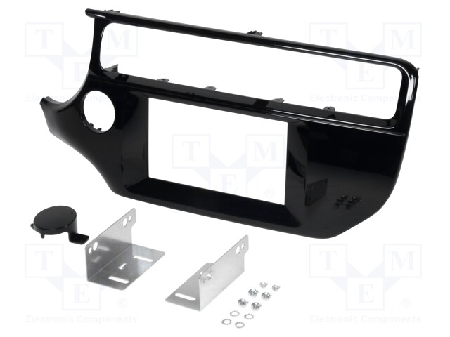 Radio mounting frame; Kia; 2 DIN; black gloss