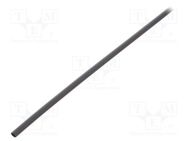 Heat shrink sleeve; glueless; 2: 1; 2.4mm; L: 1m; black; polyolefine