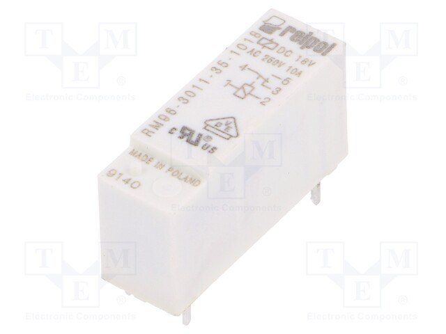 Relay: electromagnetic; SPDT; Ucoil: 18VDC; 8A/250VAC; 8A/24VDC; 8A