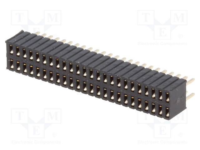 Socket; pin strips; female; PIN: 48; straight; 1.27mm; THT; 2x24