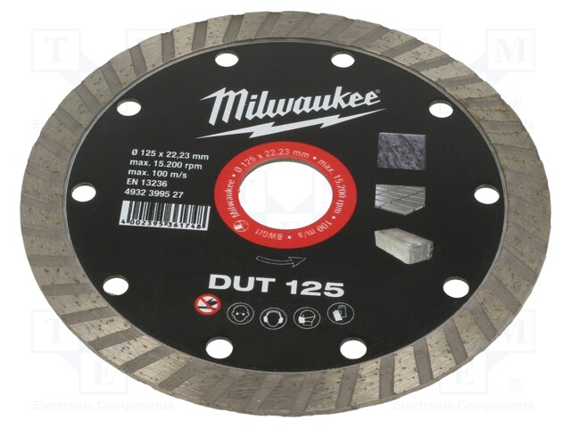 Cutting diamond wheel; Ø: 125mm; Øhole: 22.2mm