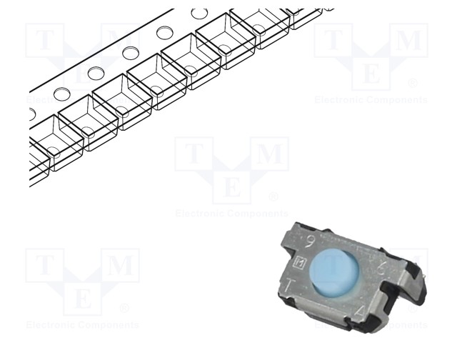 Microswitch TACT; SPST; Pos: 2; 0.02A/12VDC; SMT; 3.5mm; OFF-(ON)