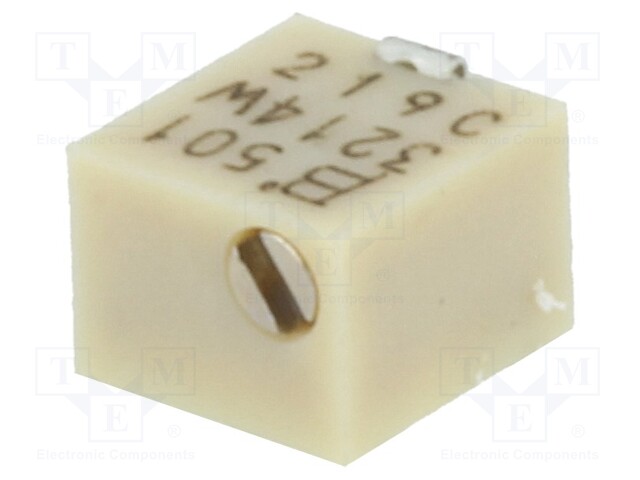 Potentiometer: mounting; vertical,multiturn; 500Ω; 250mW; SMD