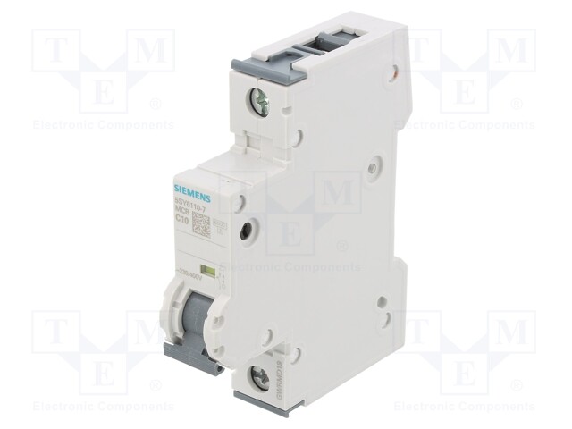 Circuit Breaker, MCB, 5SY6, 1P, 6 kA, 400 V, 10 A