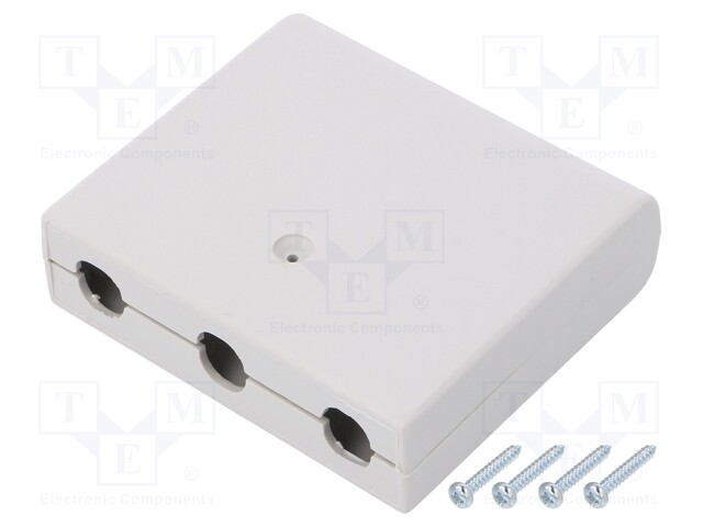Enclosure: multipurpose; X: 60mm; Y: 68mm; Z: 20mm; with hole; ABS