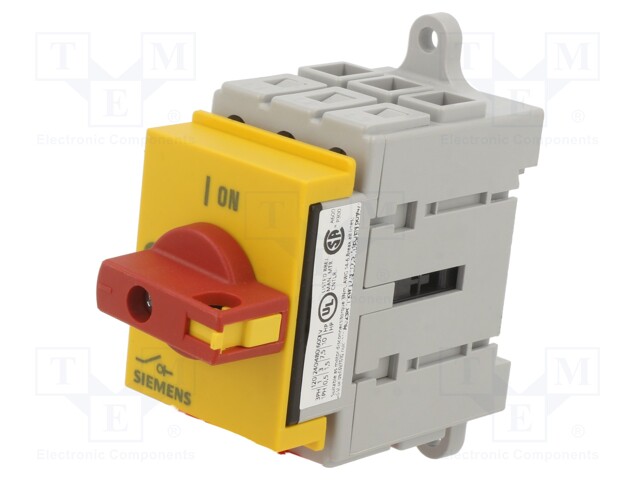 Switch-disconnector; Poles: 3; DIN,on panel; 16A; 3LD3; 7.5kW