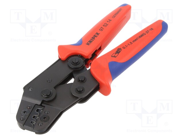 Tool: for crimping; non-insulated terminals; 0.1÷1.5mm2