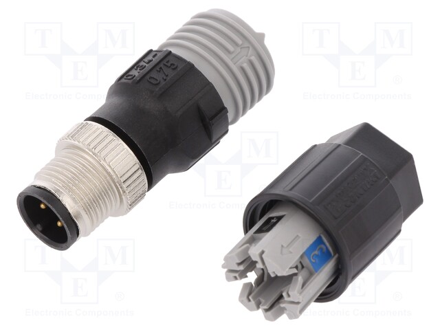 Plug; M12; PIN: 4; male; A code-DeviceNet / CANopen; for cable