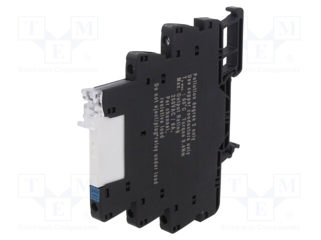 Relay: interface; SPDT; Ucntrl: 24VDC; 6A; DIN; Variant: Relay set