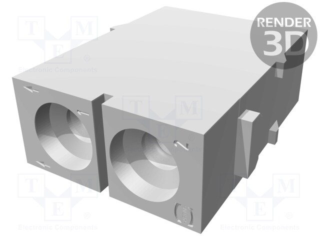 Connector: HAN; module; male; Han Modular 40A; PIN: 2; 40A; 1000V