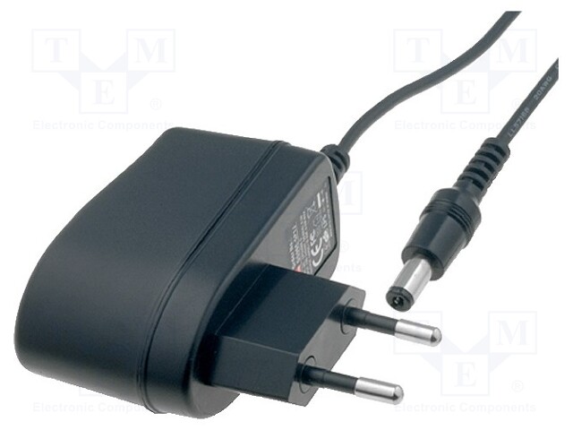 Power supply: switched-mode; 9VDC; 0.66A; Out: 5,5/2,1; 6W; Plug: EU